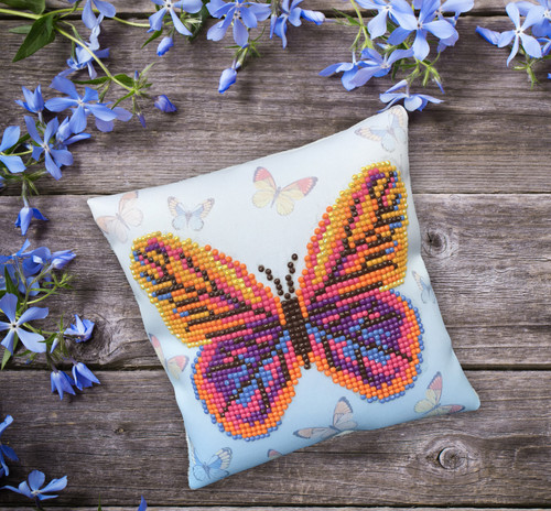 2 Pack - Diamond Dotz Diamond Art Mini Pillow Kit 7"X7"-Butta Flutta - DDP2042