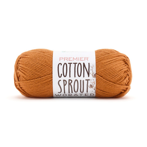 3 Pack - Premier Yarns Cotton Sprout Worsted Yarn-Honey - 2101-1HFTV - 840166869901