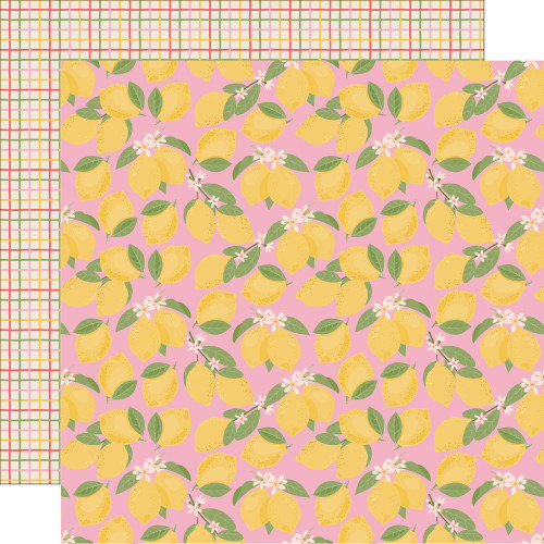 25 Pack - Simple Stories Pink Lemonade Double-Sided Paper12"X12"-Lemon Squeezy - 5A003JQ8-1HDX7 - 810191523130
