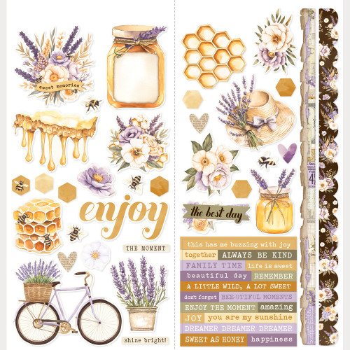 3 Pack - Simple Stories Icon Cardstock Stickers 12"X12"-Simple Vintage Lavender Fields - 5A003JQR-1HDXV - 810191523321
