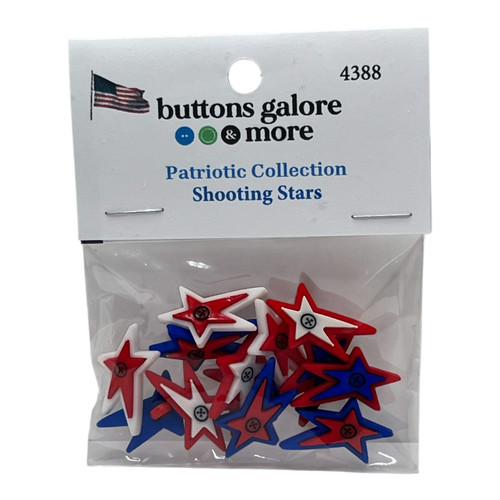 3 Pack - Buttons Galore Craft & Sewing Buttons-Shooting Stars - 12/Pkg - 5A003M24-1HH8T - 840934068451