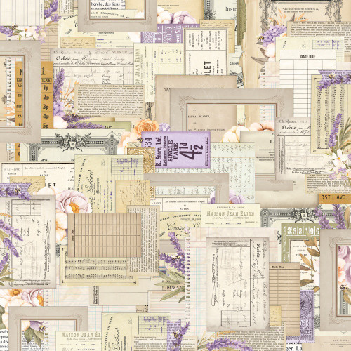 25 Pack - Simple Stories Lavender Fields Double-Sided Paper12"X12"-Wild At Heart - 5A003JPB-1HDY8