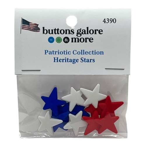 3 Pack - Buttons Galore Craft & Sewing Buttons-Heritage Stars - 12/Pkg - 5A003M24-1HH8X - 840934068475