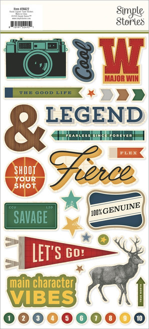3 Pack - Simple Stories Foam Stickers-Rustic Legend - 5A003JRF-1HDZS