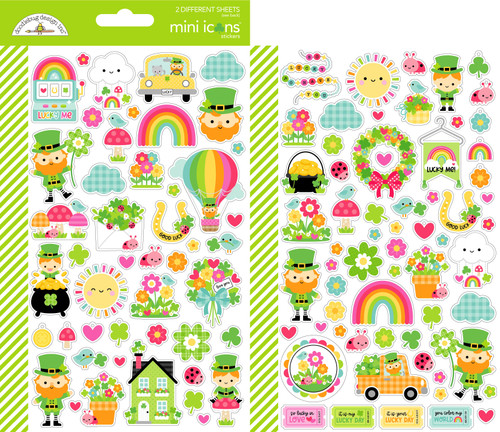 3 Pack - Doodlebug Mini Icon Stickers-Lucky Me - 5A003K2K-1HFDS - 842715090248