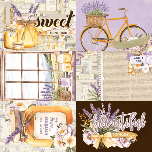 25 Pack - Simple Stories Lavender Fields Double-Sided Paper12"X12"-4x6 Elements - 5A003JPB-1HDYC