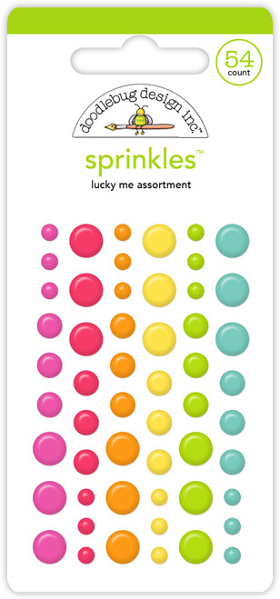 3 Pack - Doodlebug Sprinkles Adhesive Enamel Shapes-Lucky Me - 5A003K2M-1HFDY - 842715090149