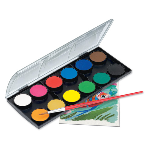 3 Pack - Watercolor Paints W/Brush-12/Pkg - 125012