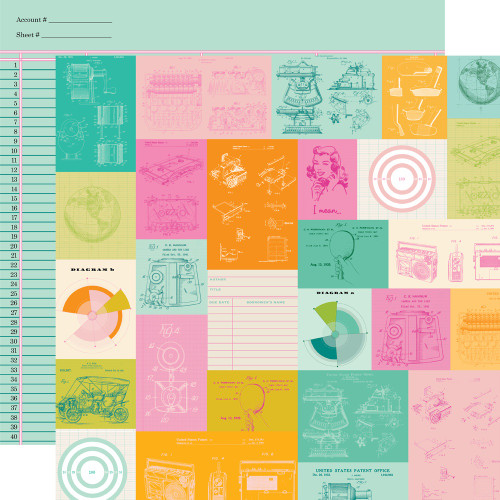 25 Pack - Simple Stories Color Me Happy Double-Sided Paper12"X12"-How Cool - 5A003JQY-1HDYH - 810191523710