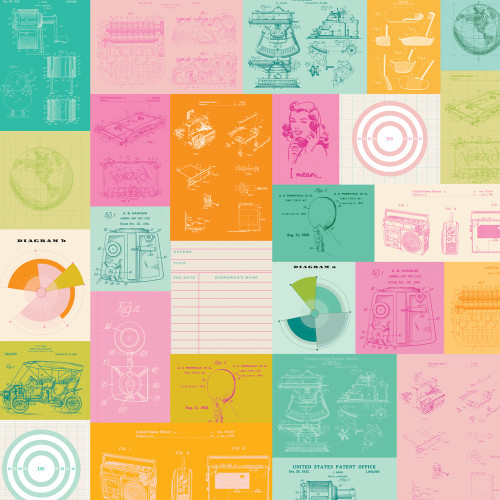 25 Pack - Simple Stories Color Me Happy Double-Sided Paper12"X12"-How Cool - 5A003JQY-1HDYH