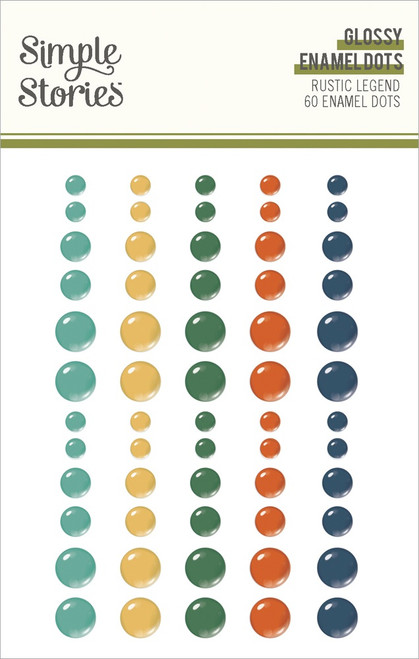 3 Pack - Simple Stories Glossy Enamel Dots-Rustic Legend - 5A003JRJ-1HDZX - 810191524175