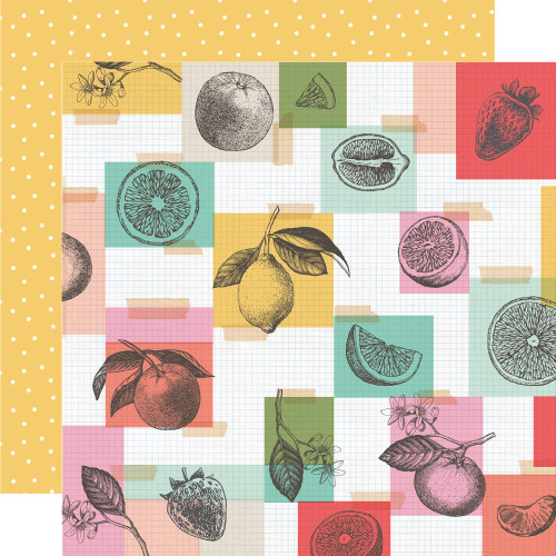 25 Pack - Simple Stories Pink Lemonade Double-Sided Paper12"X12"-Main Squeeze - 5A003JQ8-1HDX4 - 810191523079