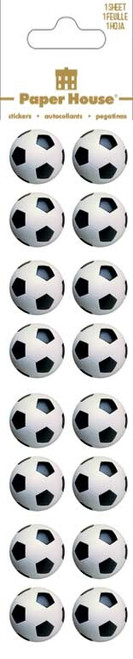 6 Pack - Paper House Stickers 2.5"X9.5"-Soccer Balls - PHST2X2-2062E - 767636251427