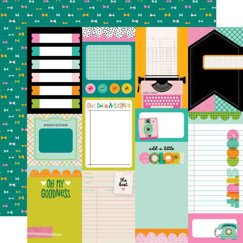 25 Pack - Simple Stories Color Me Happy Double-Sided Paper12"X12"-Journal Elements - 5A003JQY-1HDYK - 810191523796