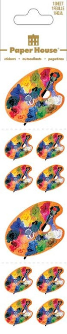 6 Pack - Paper House Stickers 2.5"X9.5"-Artist Palettes - PHST2X2-2118E - 767636252561