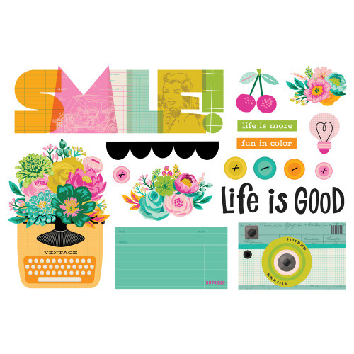 3 Pack - Simple Stories Simple Page Pieces Die Cuts-Color Me Happy - 5A003JR4-1HDZ3