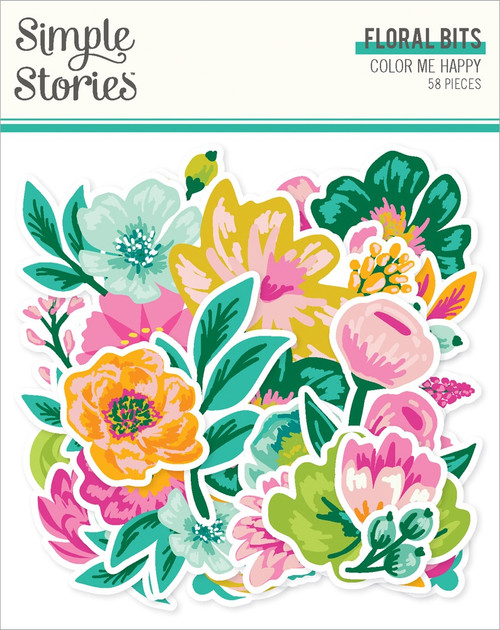 3 Pack - Simple Stories Floral Bits & Pieces Die Cuts-Color Me Happy - 5A003JR7-1HDZ6 - 810191523871