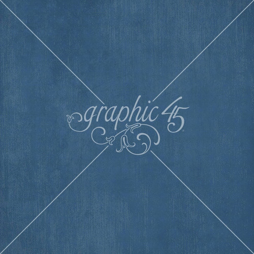 15 Pack - Graphic 45 Scenic Route Double-Sided Cardstock 12"X12"-Ultramarine Blue - 5A003JZS-1HF8S
