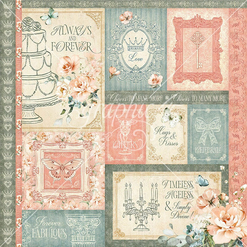 15 Pack - Graphic 45 Always & Forever Double-Sided Cardstock 12"X12"-Always & Forever - 5A003JZV-1HF9B