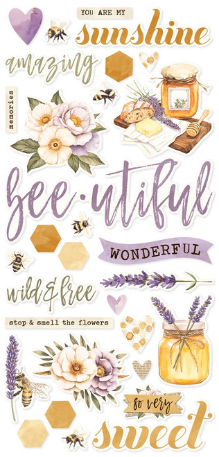 3 Pack - Simple Stories Foam Stickers-Simple Vintage Lavender Fields - 5A003JQQ-1HDXR