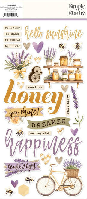 3 Pack - Simple Stories Foam Stickers-Simple Vintage Lavender Fields - 5A003JQQ-1HDXR