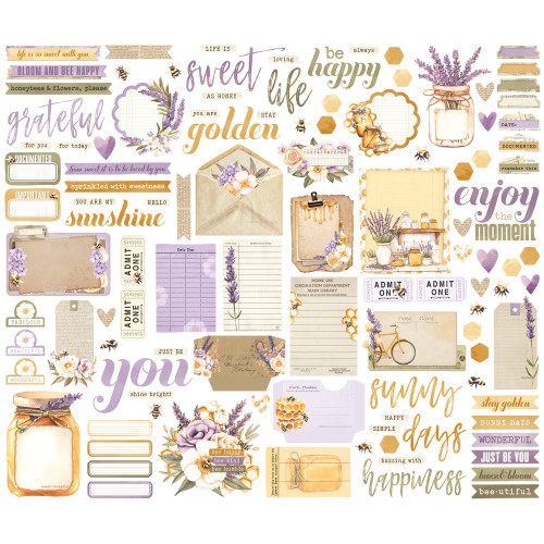 2 Pack - Simple Stoires Journal Bits & Pieces Die Cuts-Simple Vintage Lavender Fields - 5A003JQG-1HDXS