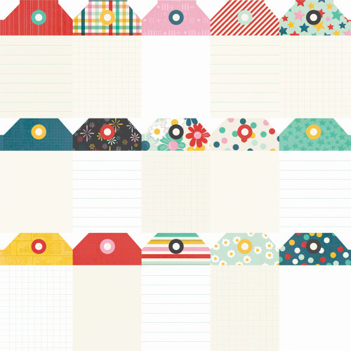 25 Pack - Simple Stories Happiest Place Double-Sided Cardstock 12"X12"-Tag Elements - 5A003JMS-1HDVM