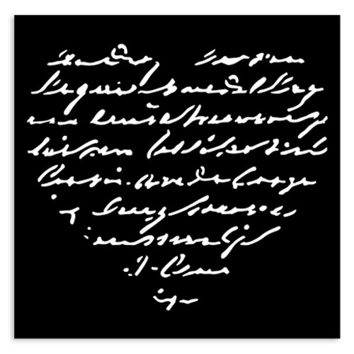 3 Pack - Stamperia Stencil 4.72"X 4.72"-Heart With Writing - 5A003H5J-1HC7B