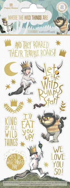 3 Pack - Paper House Faux Enamel Stickers 8"X3"-Where The Wild Things Are - STFE0041 - 767636842861