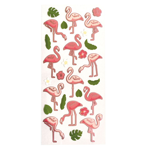 3 Pack - Paper House Foil Stickers-Flamingos - TFE0060E