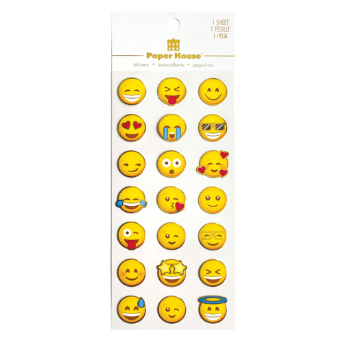 3 Pack - Paper House Foil Stickers-Emoji's - TFE0063E - 767636848993