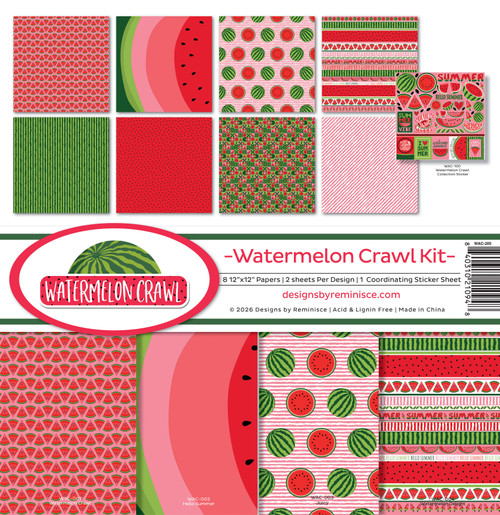 Reminisce Collection Kit 12"X12"-Watermelon Crawl - 5A003MCH-1HHVJ - 840310210948