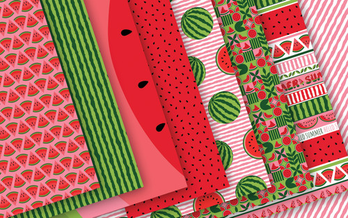 Reminisce Collection Kit 12"X12"-Watermelon Crawl - 5A003MCH-1HHVJ