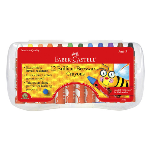 3 Pack - Brilliant Beeswax Crayons In Storage Case-12/Pkg - 129112 - 092633703953