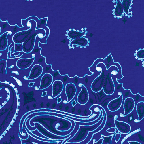 3 Pack - Carolina Hav-A-Hank Paisley Bandanna 22"X22"-Royal - B22PAI-07 - 070685100074