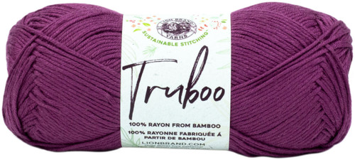 3 Pack - Lion Brand Truboo Yarn-Mulberry - 837-142 - 023032082936