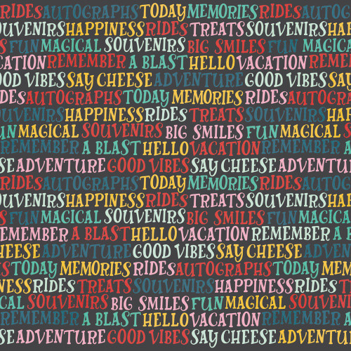 25 Pack - Simple Stories Happiest Place Double-Sided Cardstock 12"X12"-So Much Happy - 5A003JMS-1HDVT