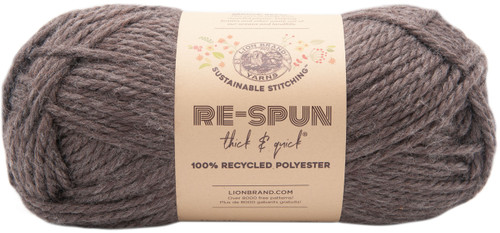 3 Pack - Lion Brand Re-Spun Thick & Quick Yarn-Espresso - 843-126 - 023032078878