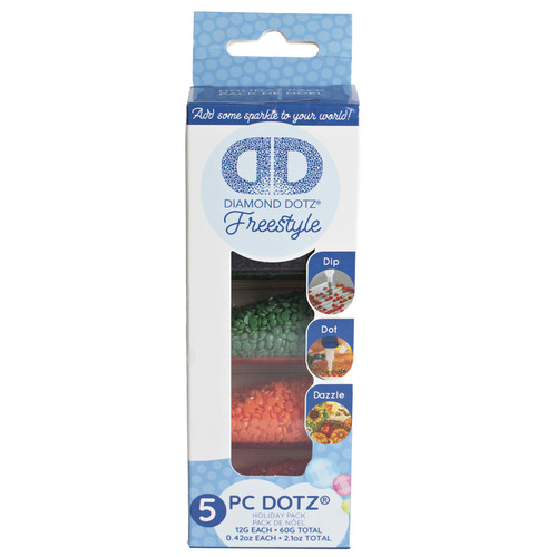 2 Pack - Diamond Dotz Sampler Pack 5/Pkg-Holiday (8015, 8333, 8222, 8001, 8002) - DDA081 - 4895225909490