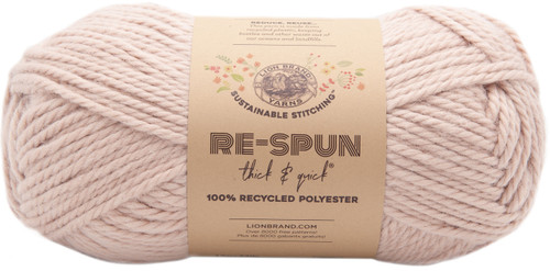 3 Pack - Lion Brand Re-Spun Thick & Quick Yarn-Sepia Rose - 843-101 - 023032078809