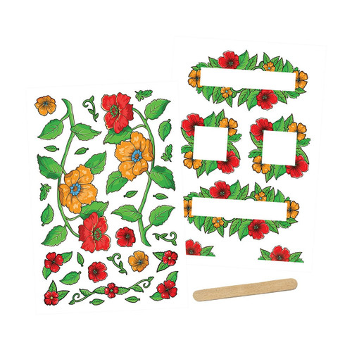 3 Pack - Tonic Studios Rub-Ons-Poppies Floral Frames - 5A002H6F-1GJR5