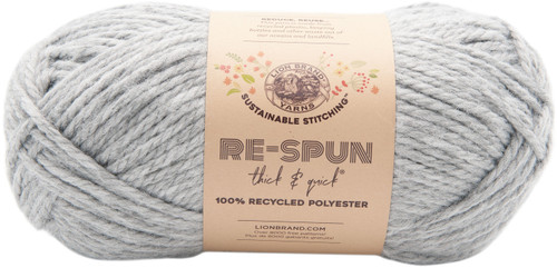 3 Pack - Lion Brand Re-Spun Thick & Quick Yarn-Silver - 843-149 - 023032078908