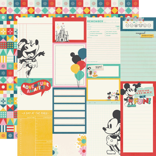25 Pack - Simple Stories Happiest Place Double-Sided Cardstock 12"X12"-Journal Elements - 5A003JMS-1HDVY - 810191522775