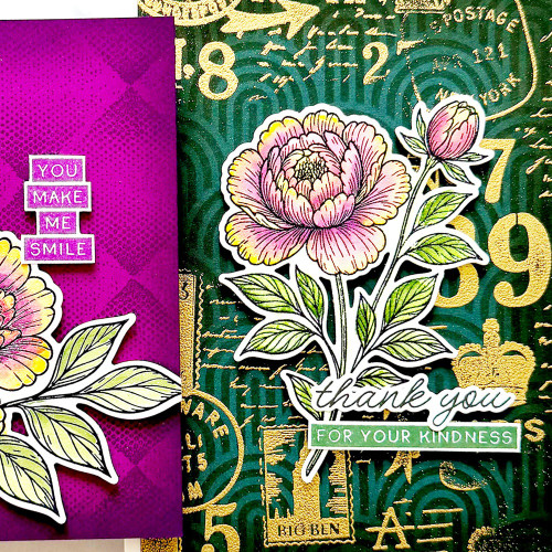 Simon Hurley create. Layering Stencil 6"X6"-Happy Arches, 3 Pieces - 5A003MMT-1HJ48