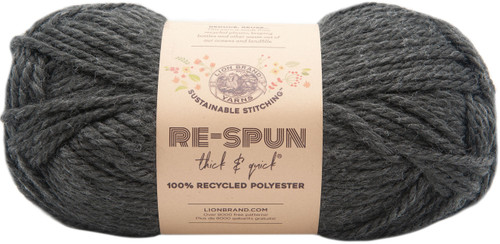 3 Pack - Lion Brand Re-Spun Thick & Quick Yarn-Raven - 843-153 - 023032078922