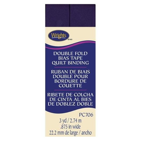 3 Pack - Wrights Double Fold Quilt Binding .875"X3yd-Blackberry - 117-706-2302 - 070659895234