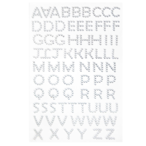 Craft Perfect Bling Sheet 2/Pkg .65"-Crystal Letters - 5A003MW7-1HJBL