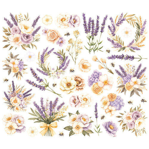 3 Pack - Simple Stories Floral Bits & Pieces Die Cuts-Simple Vintage Lavender Fields - 5A003JQX-1HDXG