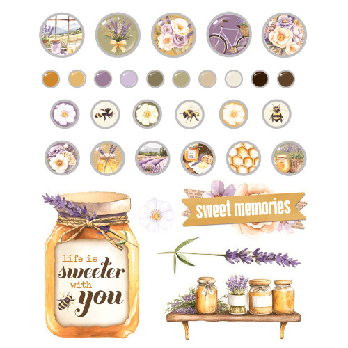 3 Pack - Simple Stories Adhesive Brads-Simple Vintage Lavender Fields - 5A003JQJ-1HDXL