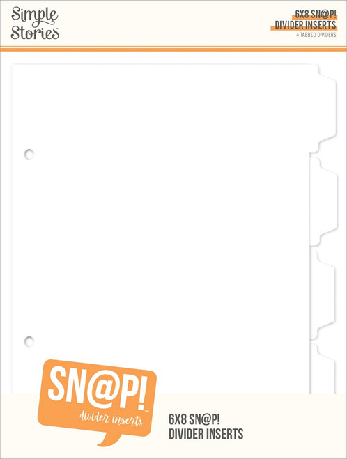 3 Pack - Simple Stories SN@P! Divider Inserts-6"X8" - 5A003J5T-1HDG7 - 810191524267